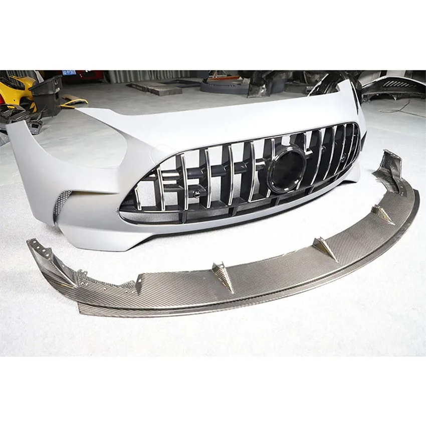 Upgrade Black Series Style Dry Half Carbon Fiber Car Bumper Front Bumper With Lip for  GT GTS Car Parts